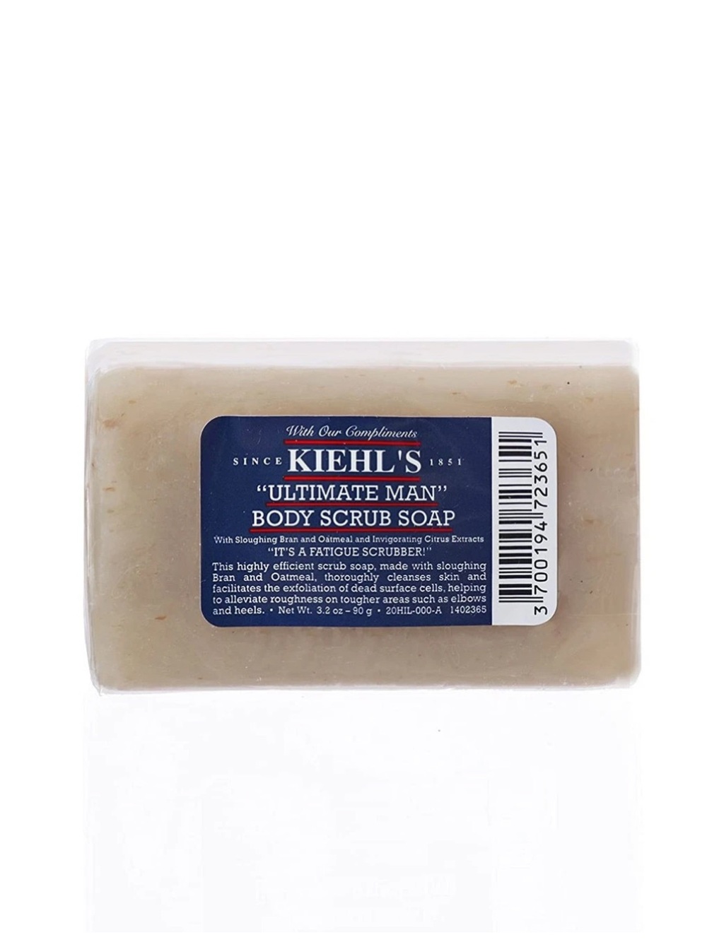 Kiehls Ultimate Man Body Scrub Soap - 3.2 Oz NEW